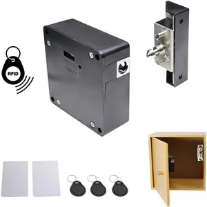 RFID Electronic Cabinet Lock Hidden DIY for Wooden Cabinet Locker Drawer Cupboard Box with 5PCS IC Cards/Tags