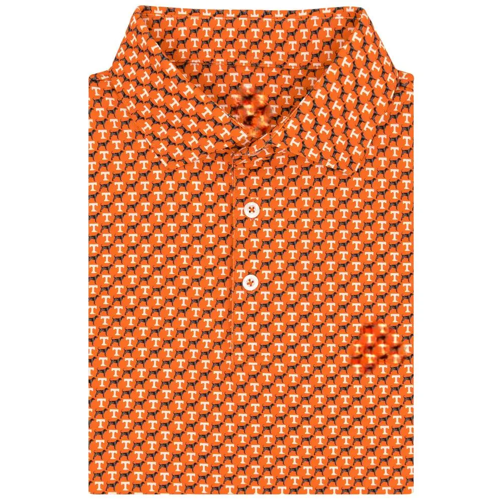 The Tennessee Smokey Men's Short Sleeve Collegiate Polo, Golf Lovers Gift, Summer Golf Polo Shirt, Gift for Golf Lovers, Lightweight Summer Golf Shirts, Style Polo 3D Golf, Polo 3D Sport, Funny Polo 3D Golf