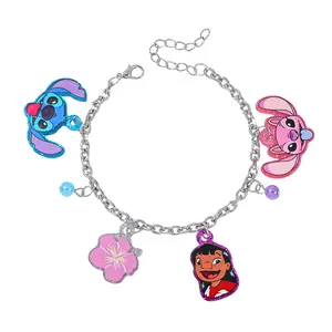 Disney Stitch Bracelet - Adorable Charm Bracelet Featuring Stitch & Friends - Perfect for Disney Fans - Simple & Charming Accessory