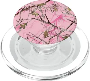 Pink Hunting Camo Camouflage Hunter Pattern Deer Buck Elk PopSockets MagSafe PopGrip for iPhone