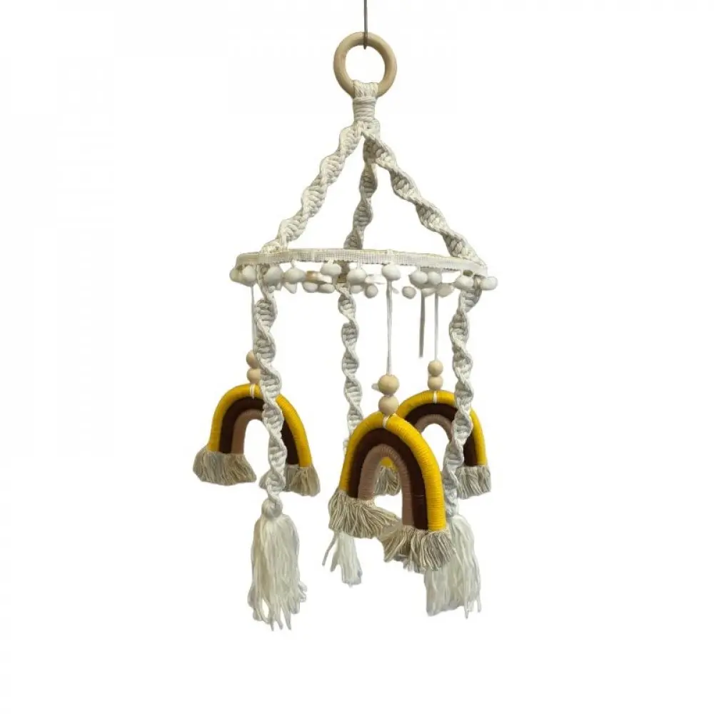 MDR Trading Inc. SC-106.53.437 Hanging Macrame With Rainbows Decoration