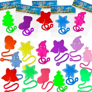 28pcs Christmas Sticky Hands Toys for Kids – X-Mas Stretchy Fidget Toys, Christmas Gifts for Kids, Stocking Stuffers, Party Favors, Pinata Fillers & Holiday Classroom Rewards