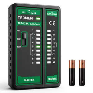TESMEN TLP-123A Network Cable Tester for RJ11 RJ45, Ethernet Wire Tool for CAT5/CAT5E/CAT6/CAT6A/CAT7/UTP&STP, LAN & TEL Continuity Test, Suitable for Cable Maintenance outdoorfun