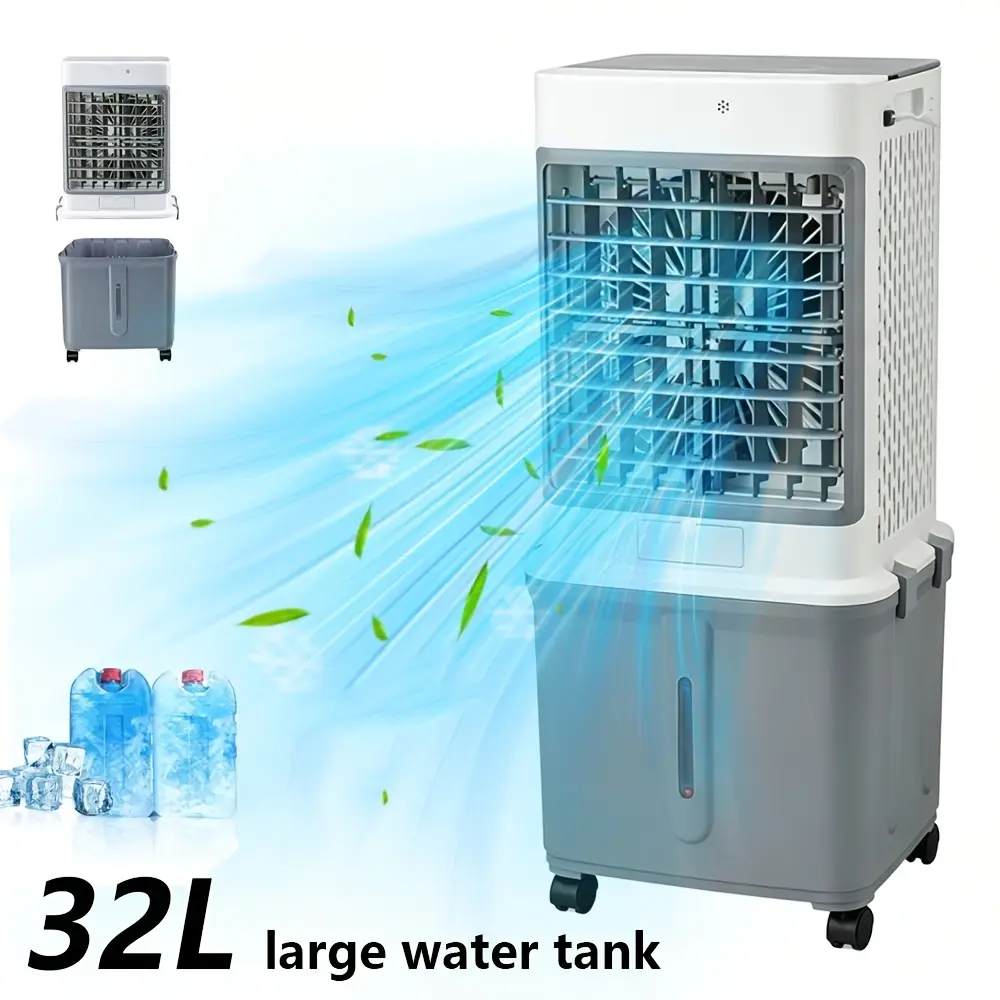 5-IN-1Portable Air Conditioners, Evaporative Air Cooler, Portable Ac Unit W/ 3 Speeds, Portable Evaporative Air Cooler Industrial Commercial Cooling Fan for Factory Home Shop