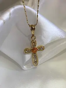 Cross Rose Necklace