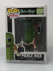 Funko POP! Animation Rick and Morty Pickle Rick #333 Vinyl Figure DAMAGED BOX