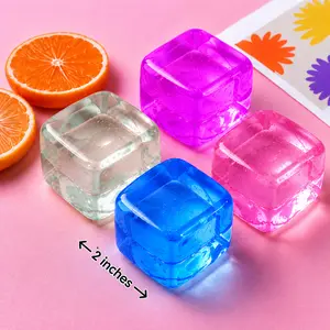 Mystery Glitter Ice Cube Squishy | Viral Sensory Fidget Toy, Soft Slow Rise Jelly Cube Stress Relief Gift Collectible