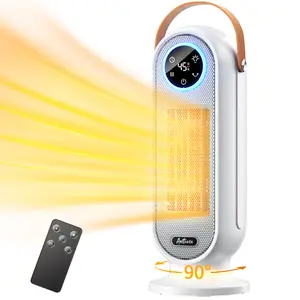 COLDSKY Intelligent Heater 1500W Heater 16.5 Inch Bladeless Heater(with remote control) Intelligent display Moving head Noise reduction for deep sleep Suitable for bedroom Living room use Appliances Household Multifunction Power