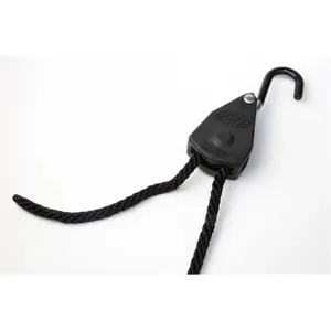212 MAIN Pro-Grip Extreme Rope Lock Tie Down - 8ft x 0.38in Adjustable Hanging Ropes, Durable Nylon 66, USA-Made Model 4044, Quick Release, Coated Hook, Corrosion-Resistant, Severe Climate Compatible, Durable Nylon Rope