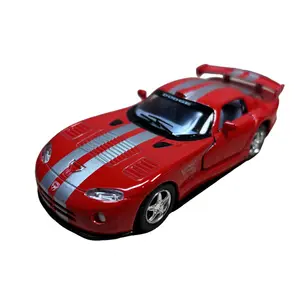 KINSMART 1:36 Scale Dodge Viper GTSR Model Toy Car - Red Die Cast Metal & Plastic - Pull Back Action - Officially Licensed