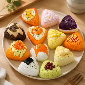Triangle Onigiri Squishy Blind Box - Food Grade Silicone Mystery Box, Cute Rice Ball Squeeze Toy, Premium Adult Stress Relief Jumbo Kawaii Sensory Fidget Toy