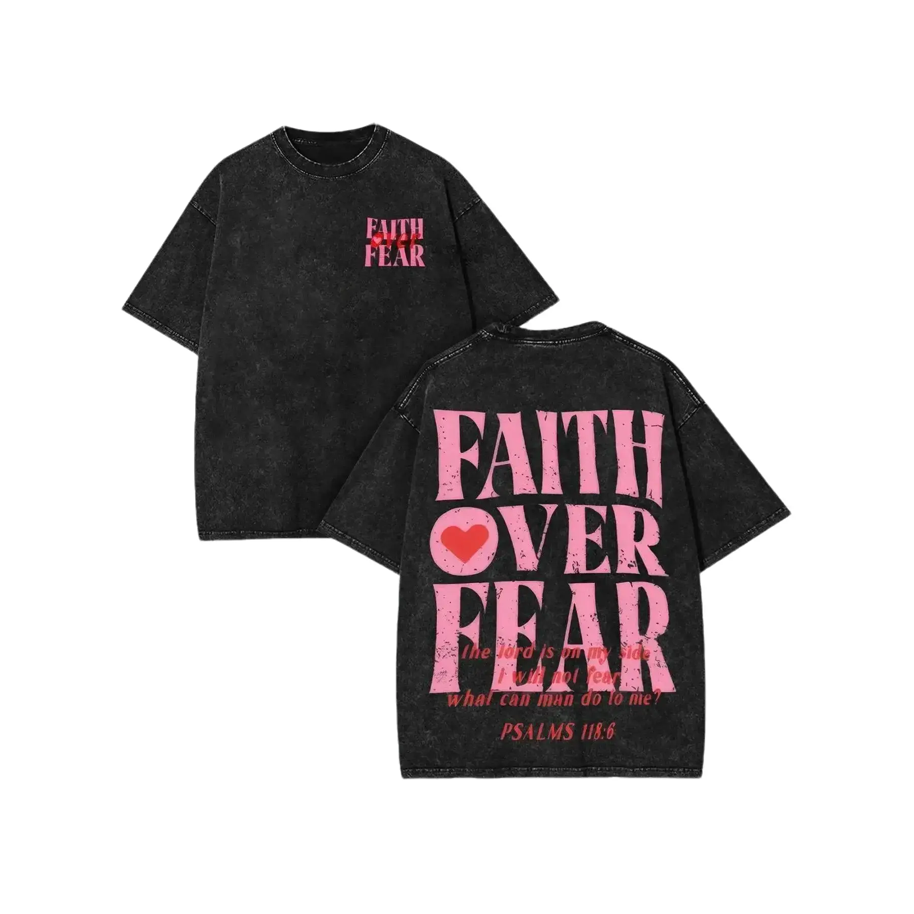230g Double-Sided Washable | Fear No More, Love Online! Print T-Shirt, High-Quality Batik Retro Fashion Brand T-Shirt, Men'S Summer Wear Summer T-Shirt, Halloween Gift, Perfect Present Washed Short-Sleeved T-Shirt, Plus Size