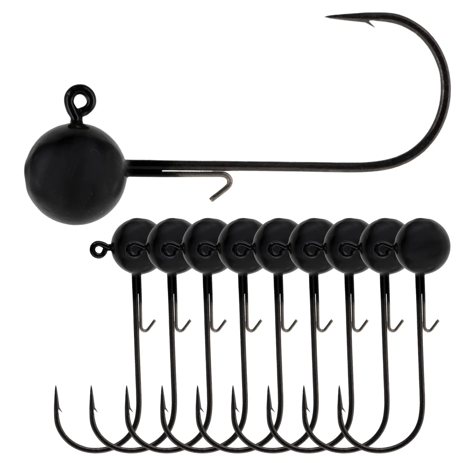 Reaction Tackle Ball Head Jigs - Round Fishing Jig Heads for Bass, Walleye & Saltwater (Multi-Pack) Reaction Tackle Ball Head Jigs - Round Fishing Jig Heads for Bass, Walleye & Saltwater (Multi-Pack)