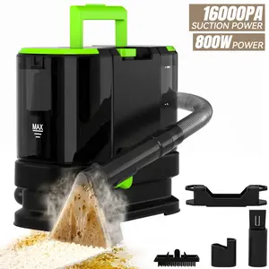 Portable Carpet Cleaner Machine - Dual Tank, 16000pa Suction, 3-Step Deep Clean for Pets & Cars