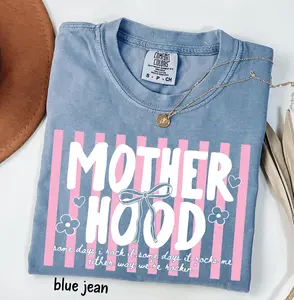 Comfort Colors Retro Motherhood Shirt, Trendy Mama Shirt, Mom Life Tee, Oversized Graphic Mom T-Shirt, Cool Mom Club Shirt, Mothers Day Gift - AMBER