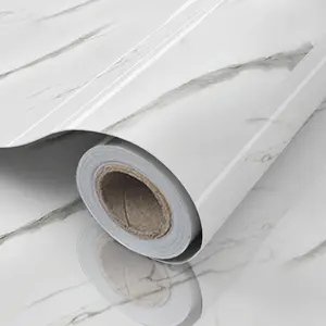 Marble Pattern Wall Sticker, 1 Count 3D Waterproof Self Adhesive Wallpaper, Easy to Apply Removable Wall Sticker, Home Decor for Living Room Kitchen