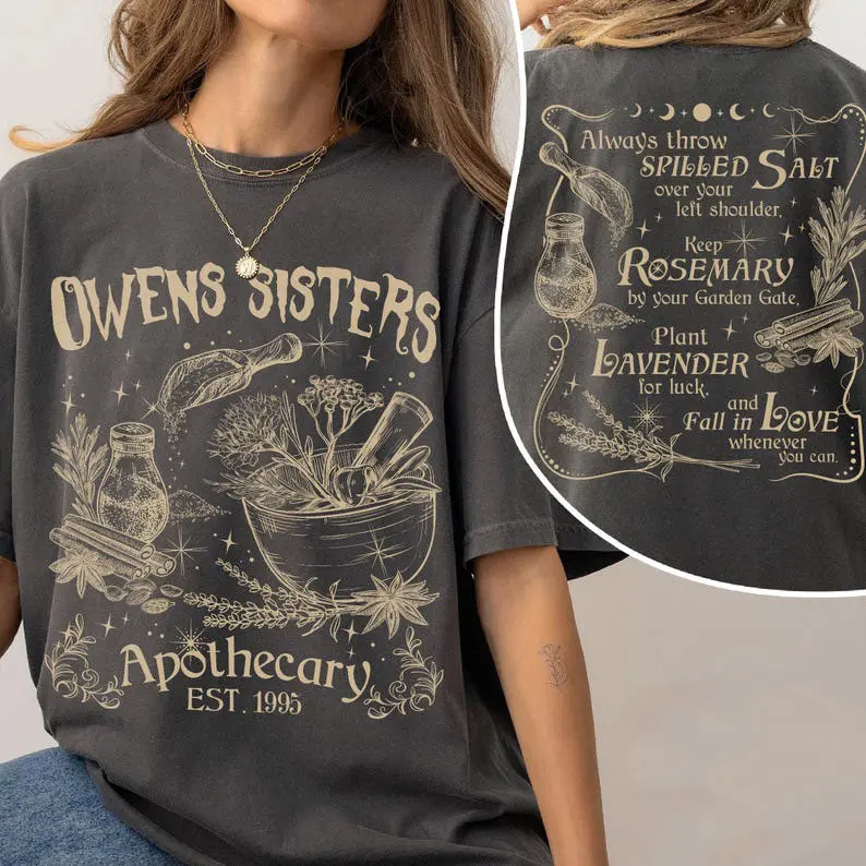 2-Sided, Salt Rosemary Lavender Love T-Shirt, Practical Magic Shirt, Magic Spell Hoodie, Apothecary Shirt, Owens Sisters, Witch Shirt
