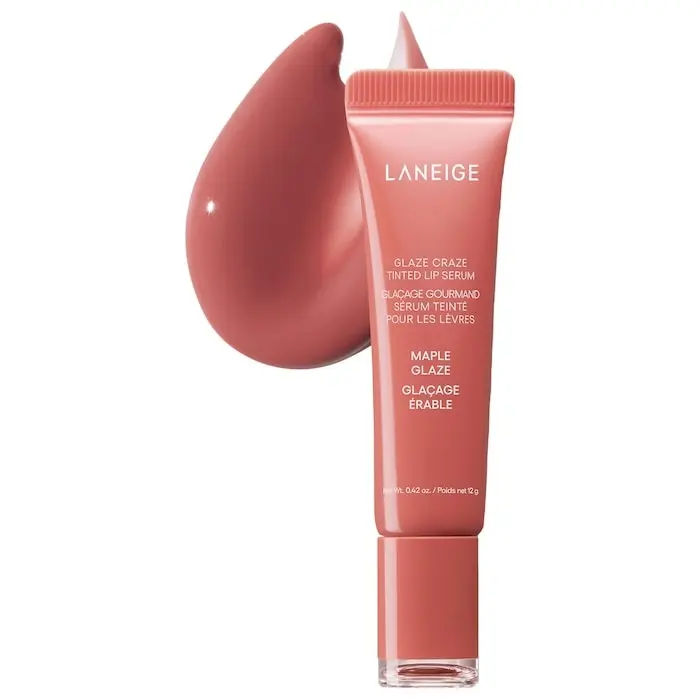 LANEIGE  Glaze Craze Tinted Polypeptide Lip Serum Maple Glaze - Rosy Maple