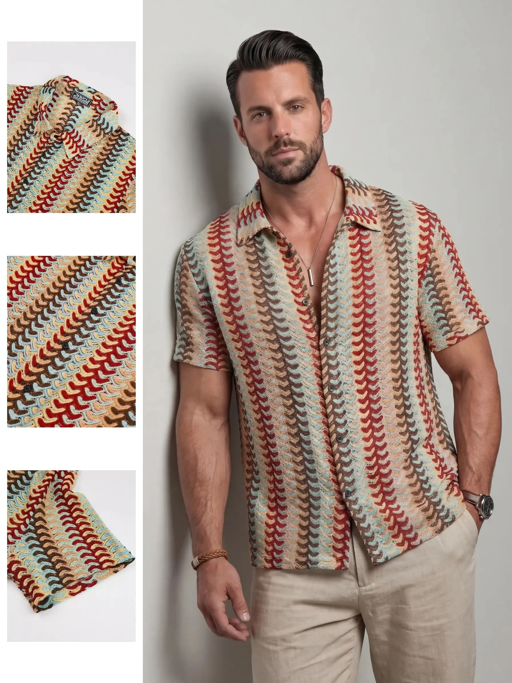 KZZ 2026 New Summer Men's Collection: Men's Knit Shirt with