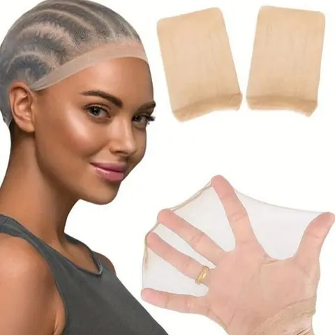 Women's Supernova Hair HD Wig Cap - Stripe Design, Skin-Tone Match, Seamless Skin Blend, Invisible Wig Line Look, for Lace Front Use, Daily Wear