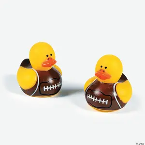 Fun Mini Football Rubber Ducks - 24 Pc. for Game Day Celebrations