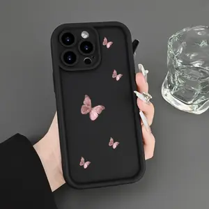 Butterfly Pattern Slim Protective Shockproof Case for iPhone 17/16/15/14/13/12/11/plus/pro Max, Full Body Drop Protection, Ideal Gift for Friends and Family, Accessories, Casing, Cellphone
