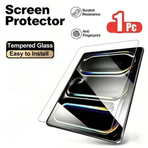 1 Pc High-Definition Tempered Glass Screen Protector, Compatible with iPad 10th-1st Gen, 10.2-Inch Pro, 11-Inch Pro Air, M5-M1, Durable & Clear