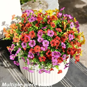 12 Bunch Realistic Artificial Daisies, Vibrant Fake Daisy Plants, UV Resistant Fade Proof, Weatherproof Waterproof, Low Maintenance, Spring Summer Indoor Outdoor Decor, Ideal for Porch, Garden, Window Box, Home, Wedding, Memorial Day Decoration