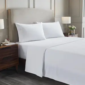 100% Cotton Flannel Sheets Set -  Solid Deep Pocket Bed Sheet Set