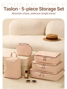 Travel Nylon Five-Piece Set, Multi-Functional Storage Bags, Luggage Organizer Kit, Portable Sorting Pouches, Storage Solutions