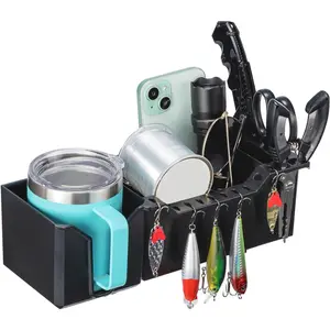 Universal Boat Cup Holder Boat Caddy Organizer, Marine Cup Holders Storage Organizer for Boats, Fit for Bass Boat Kayak Pontoon Jon Boat Marine Boat Accessories