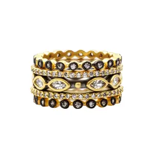 Signature Marquise Station Ring Stack