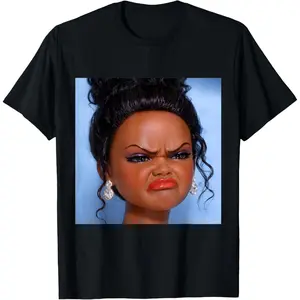 100%  Angry Disgusted Black Doll Face Meme T-Shirt