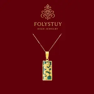 [46mm with 15mm Dragon Pendant]FOLYSTUY(YNK11) Dragon Pendant - Unique Dragon Accents, Unisex, Elegant Design
