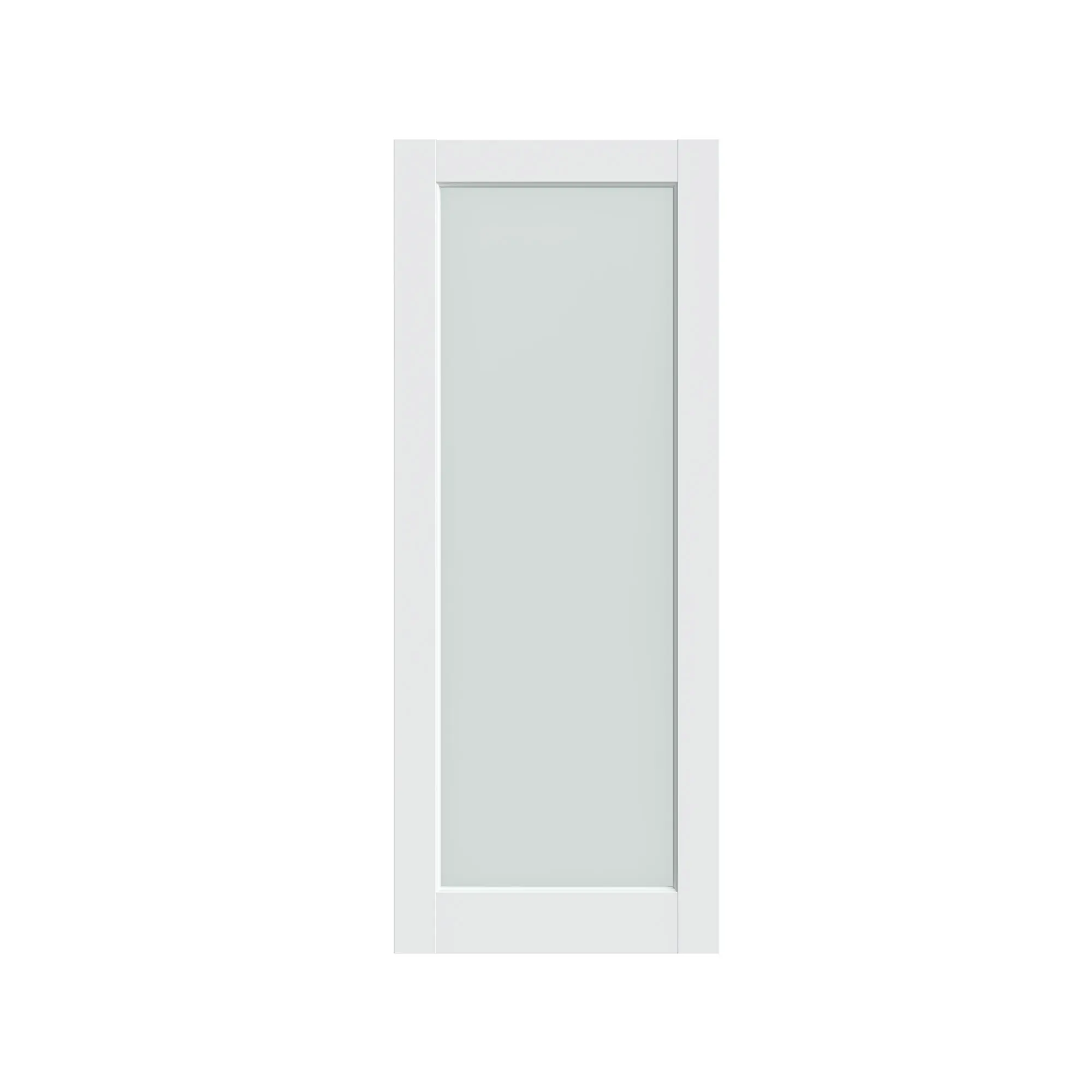 1-Lite Frosted Glass Door, Pre-Assembled Interior Door for Pantry, Laundry, Closet as Prehung, Bypass, Pocket Door,MDF Wood Panel w/o Hardware,White