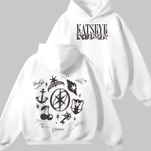 Women's Retro Katseye Printed Casual Fit Top with Pocket - Vintage Sweatshirt Featuring Beautiful Chaos, Kpop, Gnarly, Gabriela Hoodie, and Soft is Strong Themes