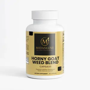 Midas Luxe Horny Goat Weed Blend Capsules - Supports Healthy Cholesterol Levels - 60 Capsules Dietary Supplement