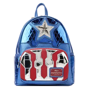 Marvel Metallic Captain America Cosplay Mini Backpack
