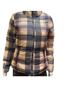 Plaid Puffer Jacket - Long Sleeve Classic Charm Puffer Style Versatile for Various Occasions