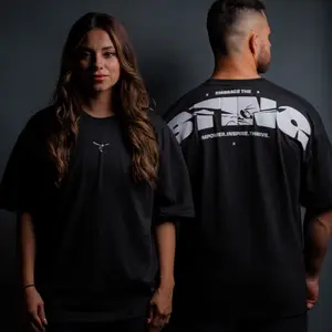 STINGER SUPPLEMENTS “STING” Black Oversized Pump cover/Shirt (Menswear Casual Gym Women’s)