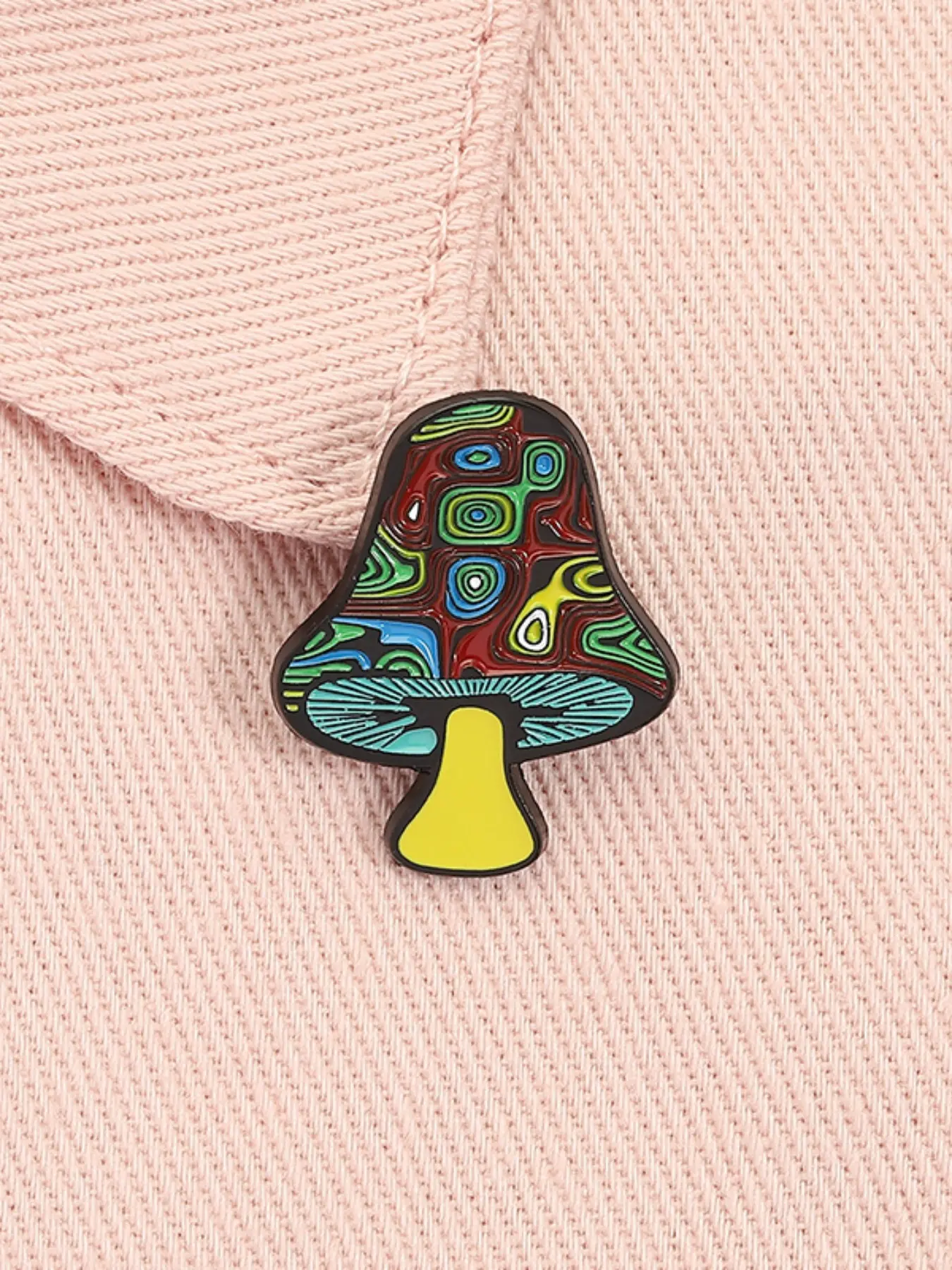 Psychedelic Mushrooms Enamel Pin Magical Mushroom Fungal Plant Metal Brooch Lapel Backpack Badge Fashion Jewelry Accessories Gift for Friends