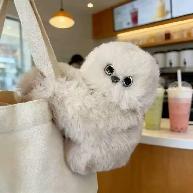 Mirumi Interactive Shy Owl Singing Robot Plush Bag Charm