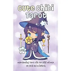 78-Card Chibi Tarot Card Decks, Illustrated Set with Guidebook, Anime-Charm Design for Ages 12+ to Learn Tarot in the Chibi Universe