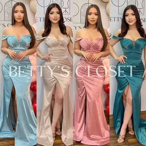 April Satin Ruched Gala Gown