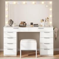 White Bulb- 10 Drawers 