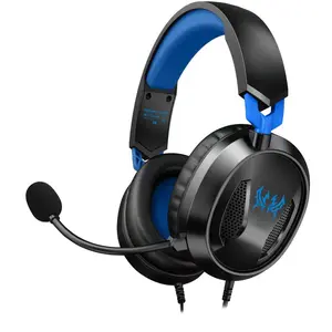 Over-Ear Headphones, Pc Gaming Headset with 3.5mm Audio Plug and Microphone, Compatible with Ps5, Ps4, PC, Smartphones, Tablets, Wireless 2.4GHz 5.3, Ideal for Gamers