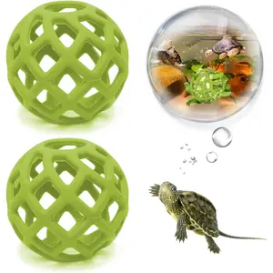 Turtle Feeder Ball Aquatic Turtle Tank Accessories Red Eared Slider Turtles Toys Aquarium Decorations