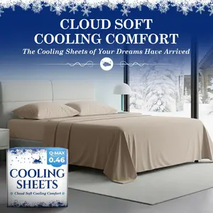 SLEEPHORIA Cooling Sheets - BreezeWeave 3 PC Cooling Bed Sheets for Hot Sleepers & Deep, Cool Rest - Cloud Soft, Silky Smooth, 16 in Deep Pocket, Ultra Durable