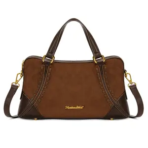 Montana West Suede Boston Crossbody Bag for Women