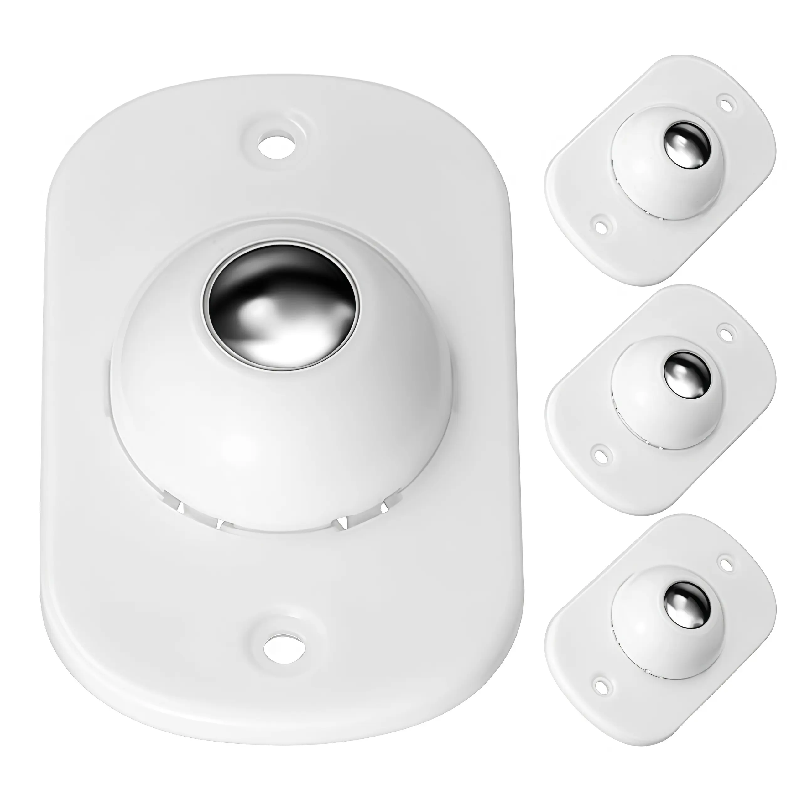 4pcs self-adhesive universal ball roller furniture base mobile roller no drilling adhesive steel ball wheel, nail free self-adhesive universal wheel household storage box movable steel ball roller furniture convenient sliding base
